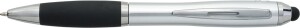 Plastic ballpoint pen with rubber grip - Reklamnepredmety