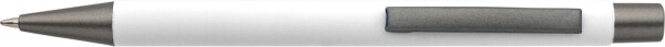 Rubberized ballpoint pen made from recycled aluminum