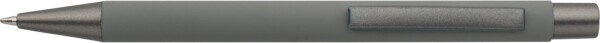 Rubberized ballpoint pen made from recycled aluminum
