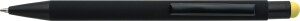 Ballpoint pen with black rubberized barrel - Reklamnepredmety