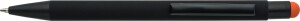 Ballpoint pen with black rubberized barrel - Reklamnepredmety