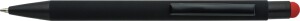Ballpoint pen with black rubberized barrel - Reklamnepredmety