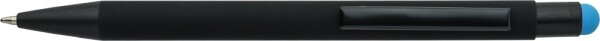 Ballpoint pen with black rubberized barrel