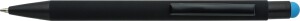 Ballpoint pen with black rubberized barrel - Reklamnepredmety