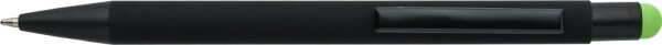 Ballpoint pen with black rubberized barrel
