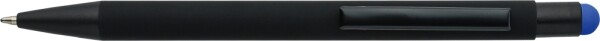 Ballpoint pen with black rubberized barrel