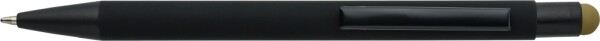 Ballpoint pen with black rubberized barrel