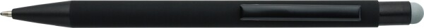 Ballpoint pen with black rubberized barrel