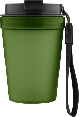 Single-walled thermos mug with wrist strap 350 ml - Reklamnepredmety