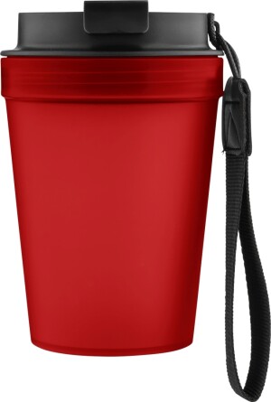 Single-walled thermos mug with wrist strap 350 ml - Reklamnepredmety