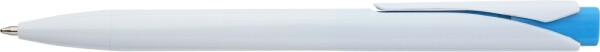 Plastic ballpoint pen with white body
