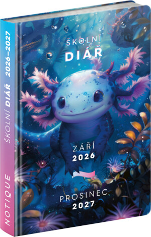 NOTIQUE School diary Axolotl CZ (September 2026 – December 2027), 9.8 x 14.5 cm - Reklamnepredmety
