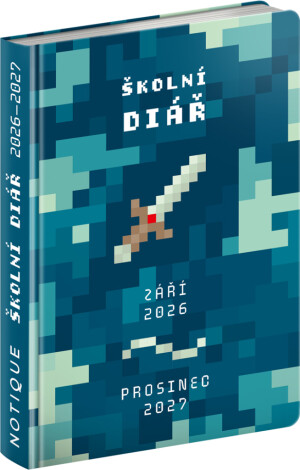 NOTIQUE School diary Gamer CZ (September 2026 – December 2027), 9.8 x 14.5 cm - Reklamnepredmety
