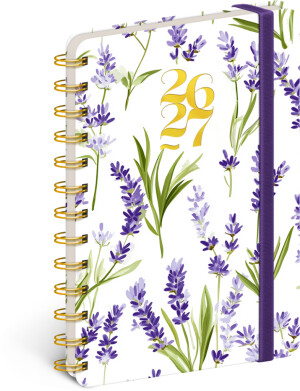 NOTIQUE Spirálový 18měsíční diář Petito - Levandule 2026/2027, 13 x 18 cm - Reklamnepredmety