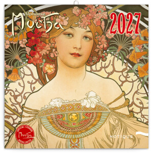 NOTIQUE Notepad Alfons Mucha 2027, 30 x 30 cm - Reklamnepredmety