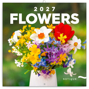 NOTIQUE Notepad Flowers 2027, 30 x 30 cm - Reklamnepredmety