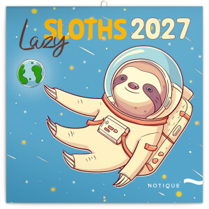 NOTIQUE Memo Calendar Lazy Sloths 2027, 30 x 30 cm - Reklamnepredmety