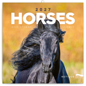NOTIQUE Calendar Horses – Christiane Slawik 2027, 30 x 30 cm - Reklamnepredmety