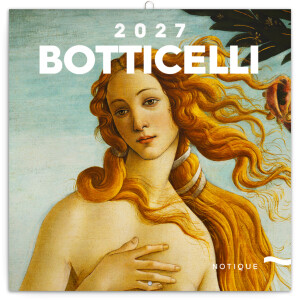 NOTIQUE Calendar Sandro Botticelli 2027, 30 x 30 cm - Reklamnepredmety