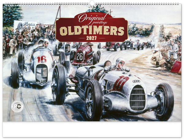 NOTIQUE Wall calendar Oldtimers – Václav Zapadlík 2027, 64 x 42 cm