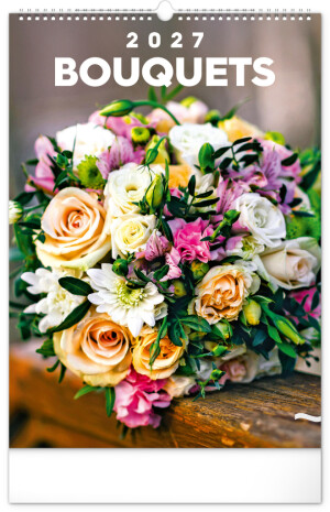 NOTIQUE Wall calendar Bouquets 2027, 33 x 46 cm - Reklamnepredmety