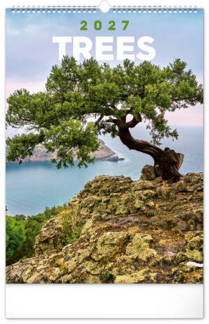 NOTIQUE Wall calendar Trees 2027, 33 x 46 cm - Reklamnepredmety