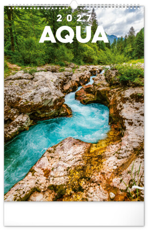 NOTIQUE Wall calendar Water 2027, 33 x 46 cm - Reklamnepredmety