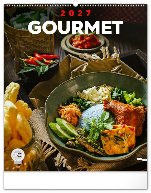 NOTIQUE Gourmet Wall Calendar 2027, 48 x 56 cm
