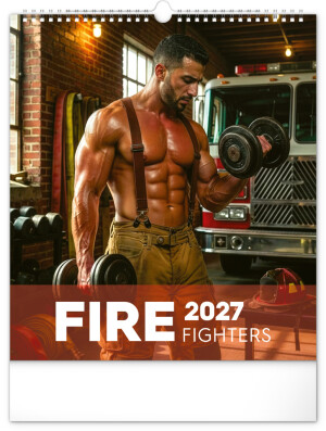 Dreamy Firefighters 2027 Wall Calendar, 30 x 34 cm - Reklamnepredmety