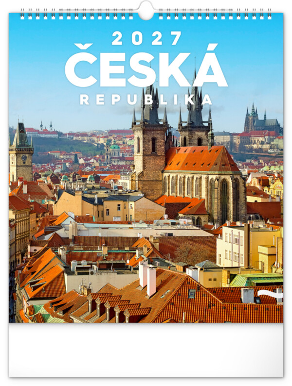 NOTIQUE Wall calendar Czech Republic CZ 2027, 30 x 34 cm
