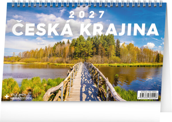 NOTIQUE Desk calendar Czech Republic CZ 2027, 23.1 x 14.5 cm