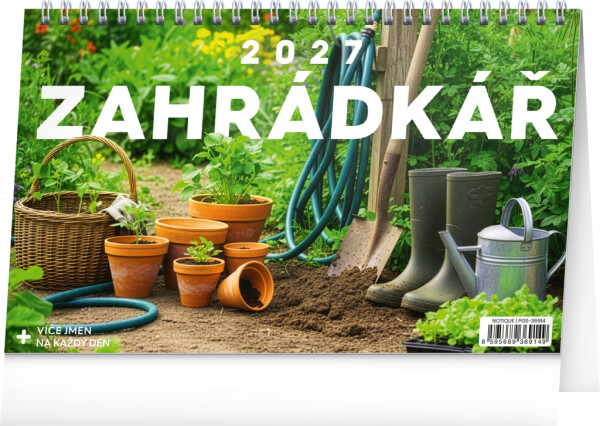 NOTIQUE Desk calendar Gardener CZ 2027, 23.1 x 14.5 cm