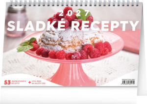 NOTIQUE Desk calendar Sweet recipes CZ 2027, 23.1 x 14.5 cm - Reklamnepredmety