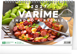 NOTIQUE Desk calendar Quick recipes CZ 2027, 23.1 x 14.5 cm - Reklamnepredmety