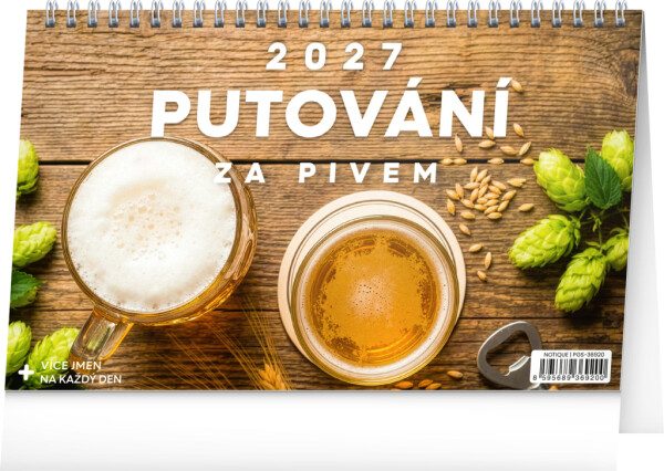 NOTIQUE Desk calendar Beer Journey CZ 2027, 23.1 x 14.5 cm