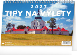 NOTIQUE Desk Calendar Trip Tips CZ 2027, 23.1 x 14.5 cm - Reklamnepredmety