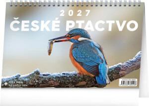 NOTIQUE Desk calendar Czech birds CZ 2027, 23.1 x 14.5 cm - Reklamnepredmety