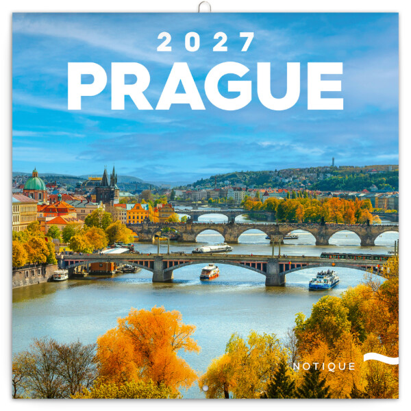 NOTIQUE Notepad Prague EN/CZ 2027, 20 x 20 cm