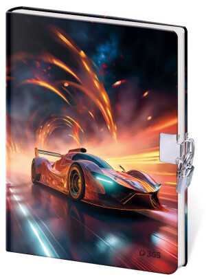 Memorial 12.5 x 18 cm with lock - Sports Car - Reklamnepredmety