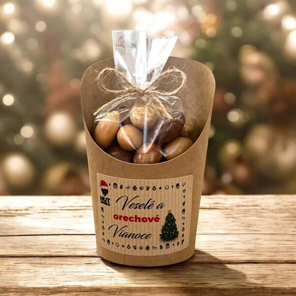 Sweet mix CHRISTMAS "BROWN" in cellophane and jar 180 g