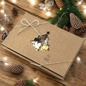 Christmas gift box 4 × MIX – WITH TREE - Reklamnepredmety