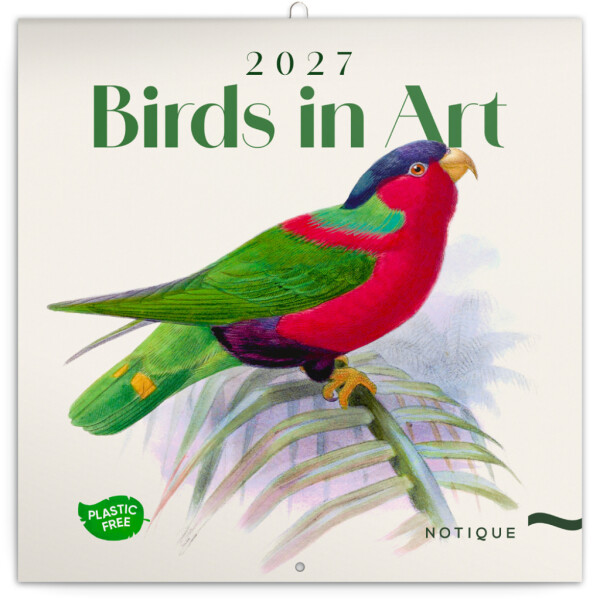 NOTIQUE Notepad Birds 2027, PLASTIC FREE, 30 x 30 cm