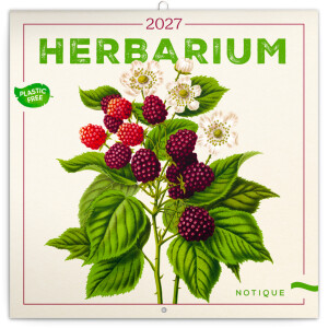 NOTIQUE Herbarium Plastic FREE 2027 Notepad, PLASTIC FREE, 30 x 30 cm - Reklamnepredmety