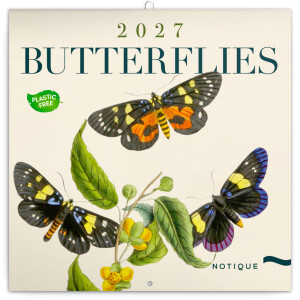 NOTIQUE Notepad Butterflies FREE 2027, PLASTIC FREE, 30 x 30 cm - Reklamnepredmety