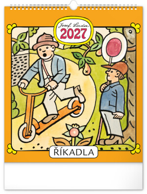 NOTIQUE Wall calendar Josef Lada – Nursery Rhymes CZ 2027, 30 x 34 cm - Reklamnepredmety