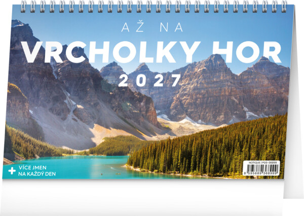 NOTIQUE Desk calendar Up to the mountain tops CZ 2027, 23.1 x 14.5 cm