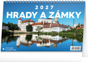 NOTIQUE Desk calendar Castles and chateaux CZ 2027, 23.1 x 14.5 cm - Reklamnepredmety