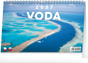 NOTIQUE Desk calendar Water CZ/SK 2027, 23.1 x 14.5 cm - Reklamnepredmety