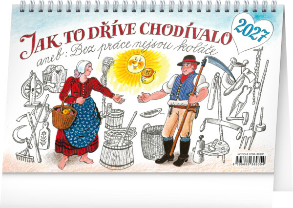 NOTIQUE Desk calendar How it used to be... CZ 2027 – Kamila Skopová, 23.1 x 14.5 cm
