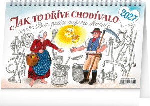 NOTIQUE Desk calendar How it used to be... CZ 2027 – Kamila Skopová, 23.1 x 14.5 cm - Reklamnepredmety